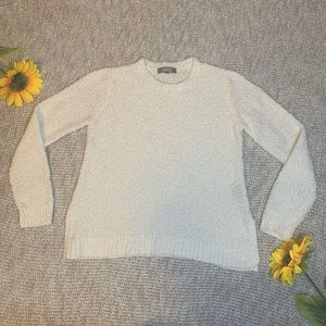 Marled by Reunited White Pullover Sweater